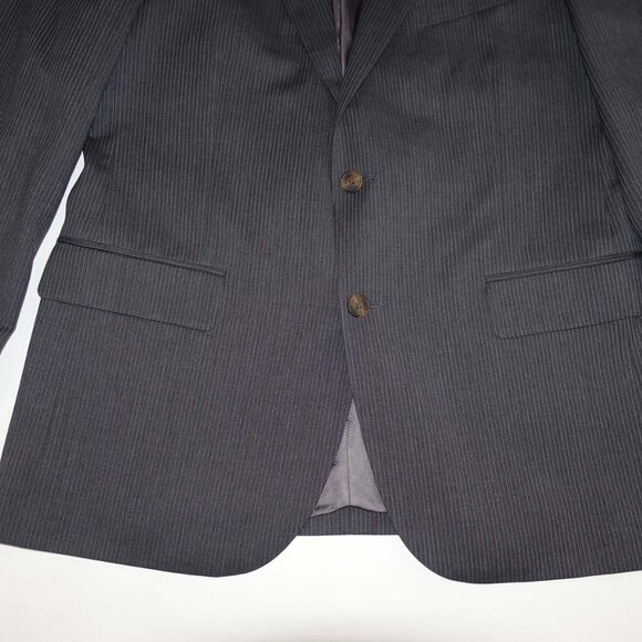 Brooks Brothers Men's Pinstripe 2 Button Suit Size 40 Regular 35 x 29 Gray Wool - Picture 8 of 14